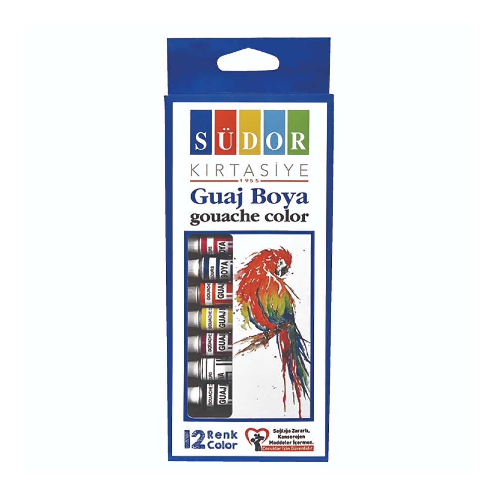 Südor Guaj Boya 8-5 Ml Tüp 12 Renk 
